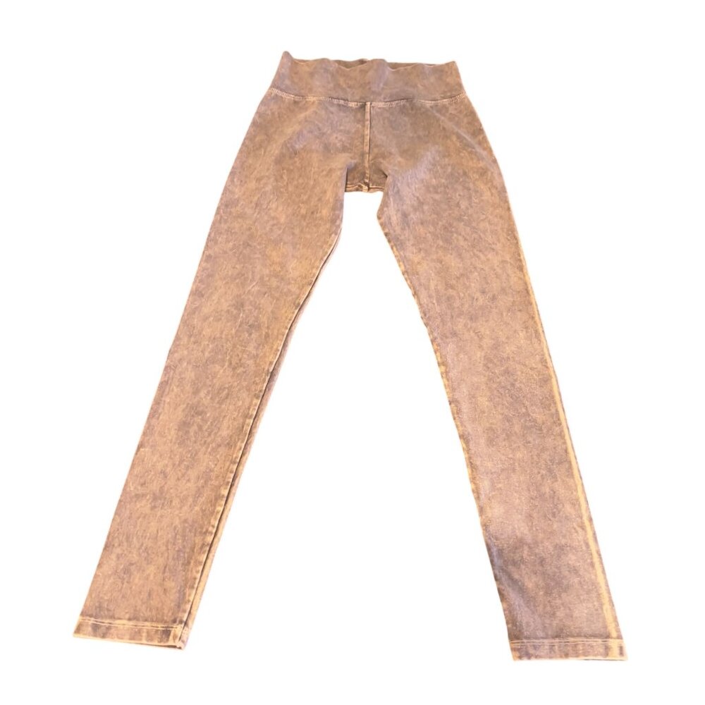 T-Party Acid Wash High-Waist Leggings S‎ Full Length  Womens Casual Wear